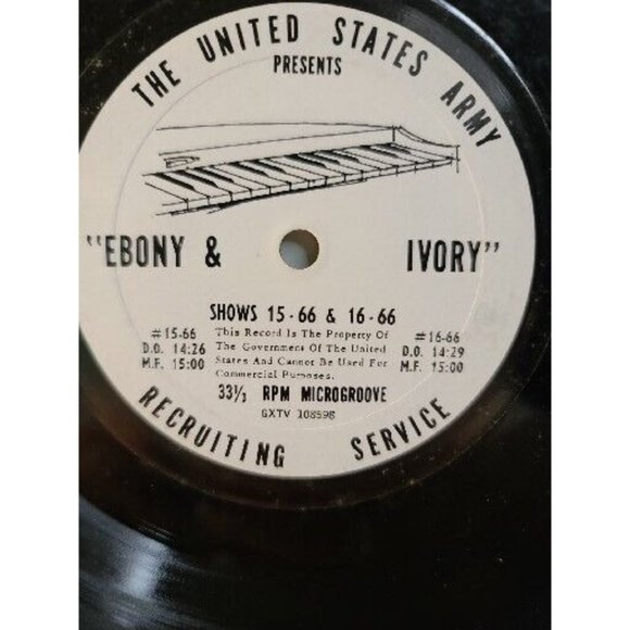 United States Army Recruiting Service  "EBONY & IVORY" Show # In Discription - Picture 5 of 6